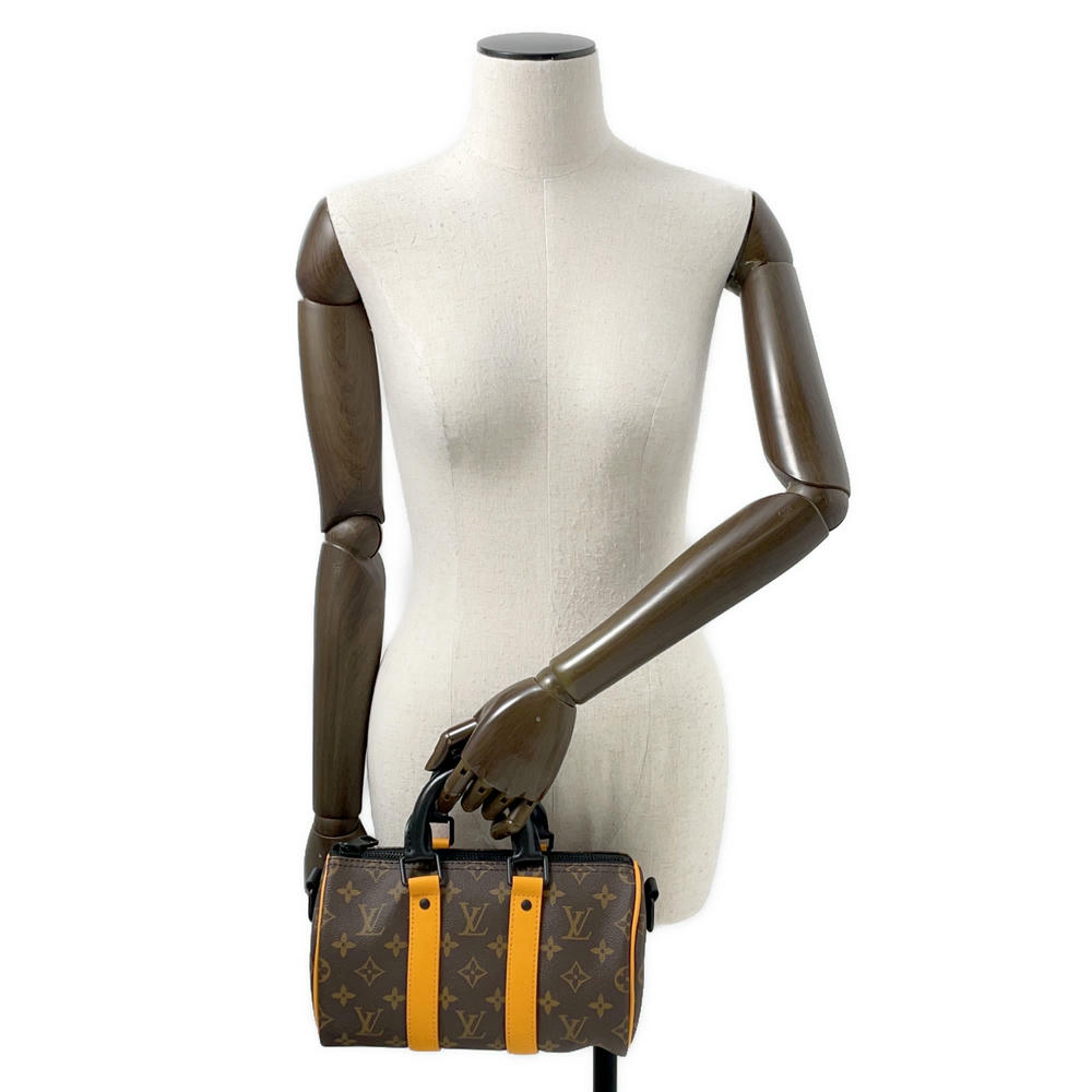 LOUIS VUITTON Macassar KeepallBandouliere BrownM46687 Monogram Macassar Canvas