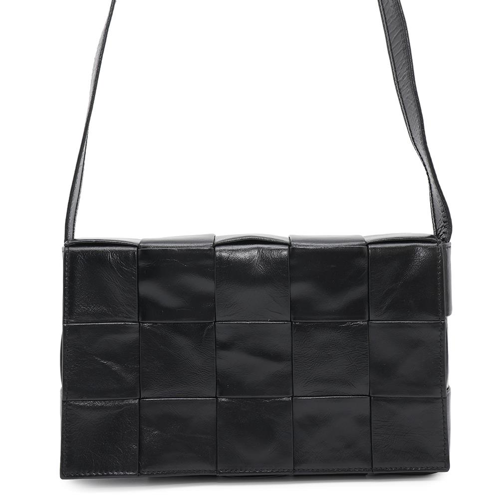 Bottega Veneta Cassette Cross Body Bag Black717587 Calf Leather Size Small
