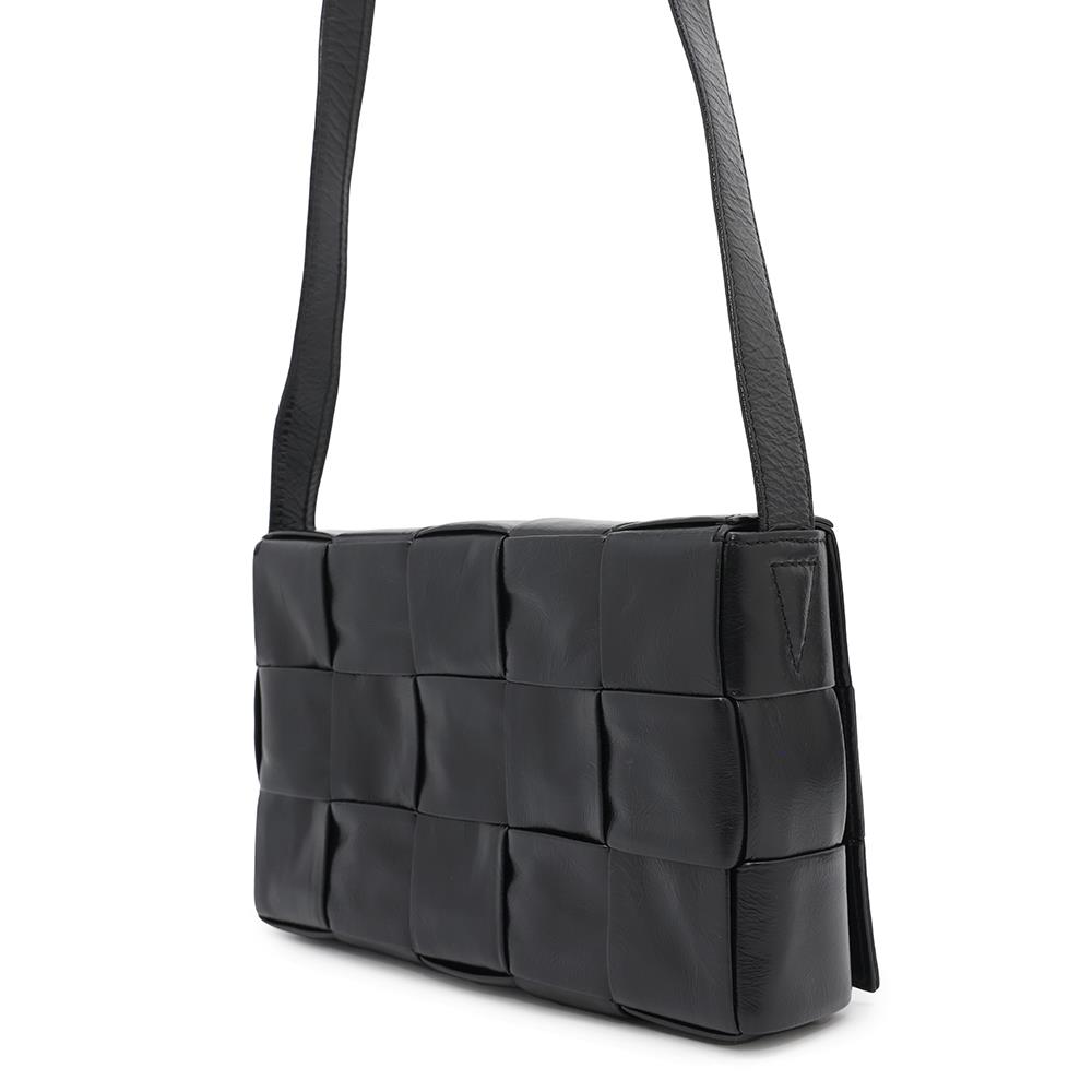 Bottega Veneta Cassette Cross Body Bag Black717587 Calf Leather Size Small
