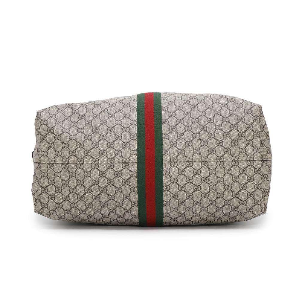 GUCCI Jackie1961 GG Supreme 2WAYTravel Bag Beige/Brown771343 PVC Leather