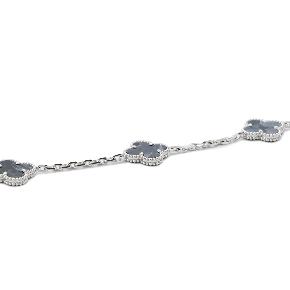 Van Cleef & Arpels Vintage Alhambra long necklace 20 motifsVCARP7S500 18K White Gold