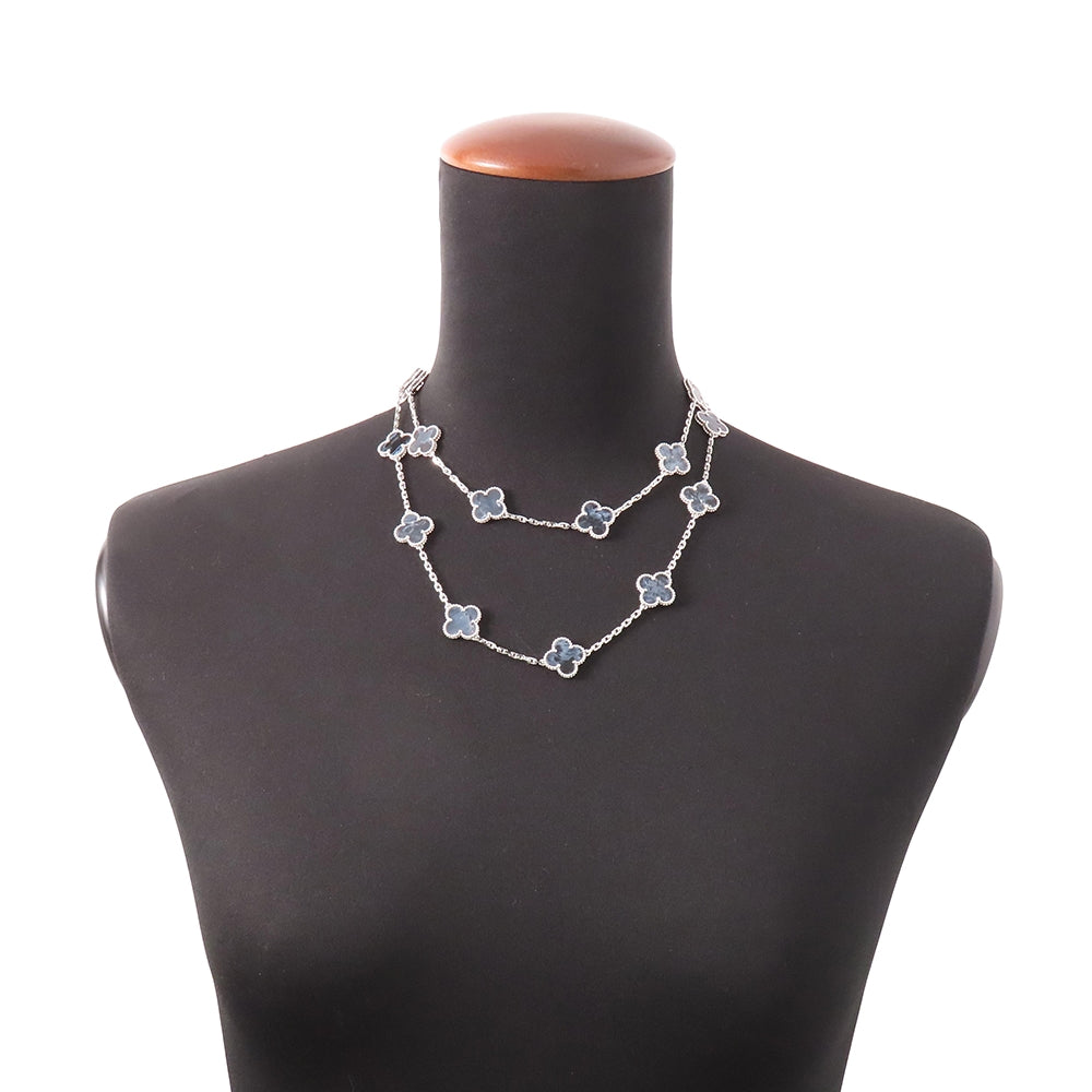 Van Cleef & Arpels Vintage Alhambra long necklace 20 motifsVCARP7S500 18K White Gold