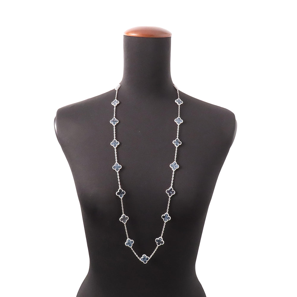 Van Cleef & Arpels Vintage Alhambra long necklace 20 motifsVCARP7S500 18K White Gold