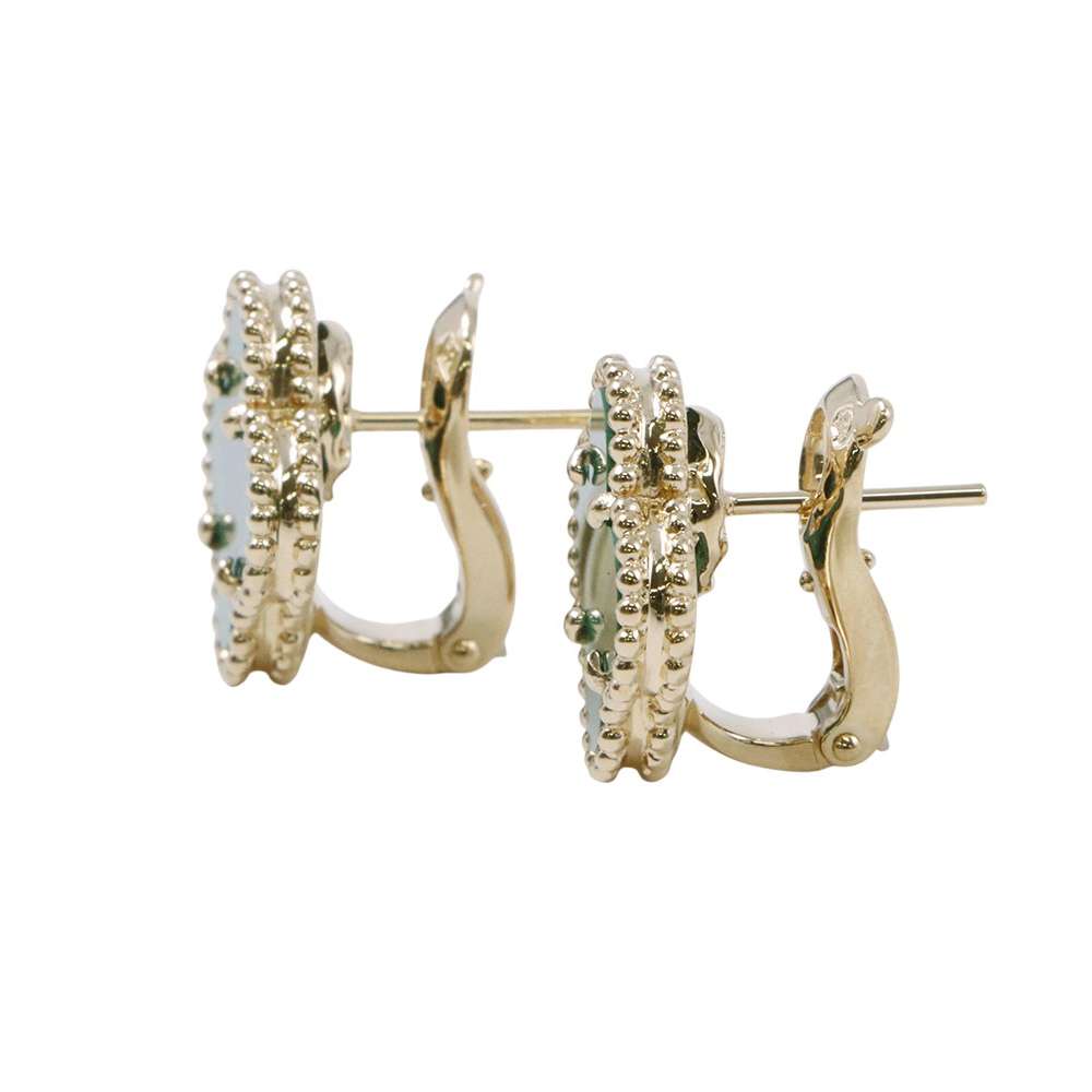 Van Cleef & Arpels Vintage Alhambra Earring Size vintageVCARO3QL00 18K Yellow Gold