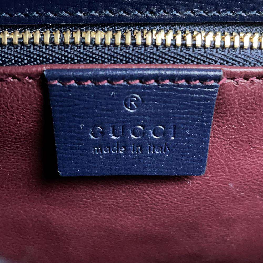 GUCCI Horsebit 1955 Navy/Multicolor602204 Velour Leather
