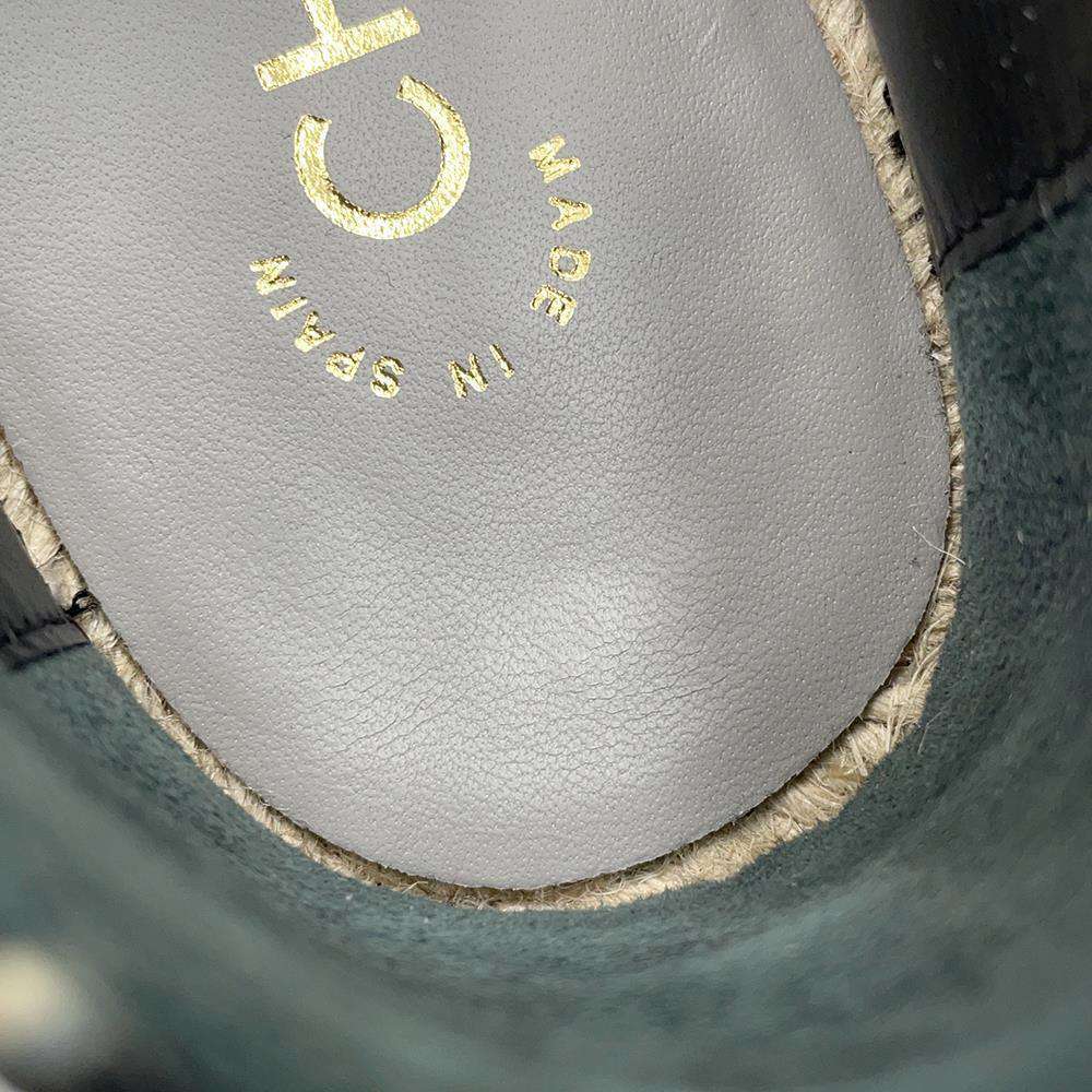 CHANEL Espadrilles Tweed BlackG29762 Cotton Enamel Size 39 C
