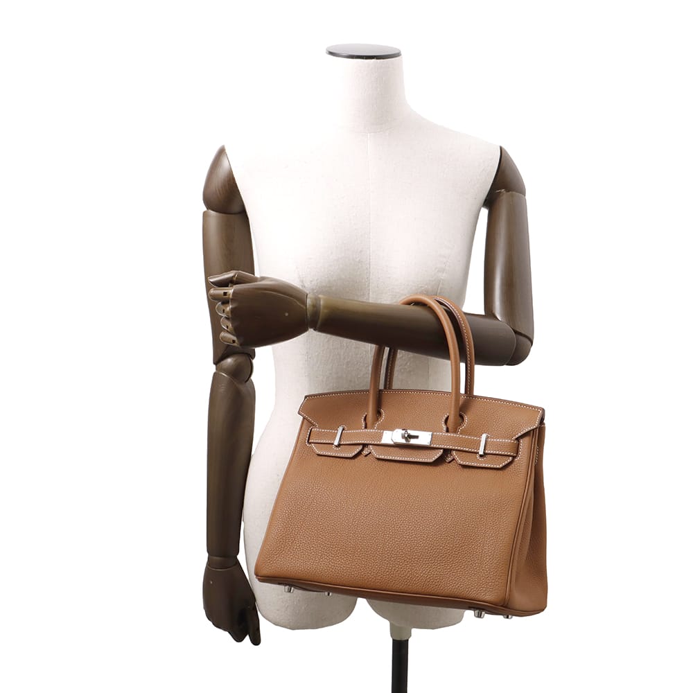 HERMES Birkin Gold Togo Leather Size 30