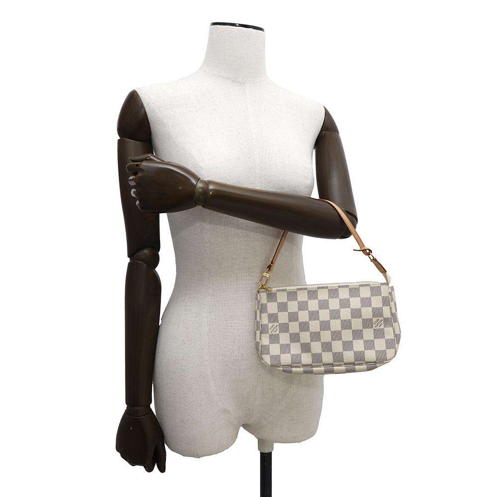 LOUIS VUITTON Pochette Accessoires BeigeN51986 Damier Azur