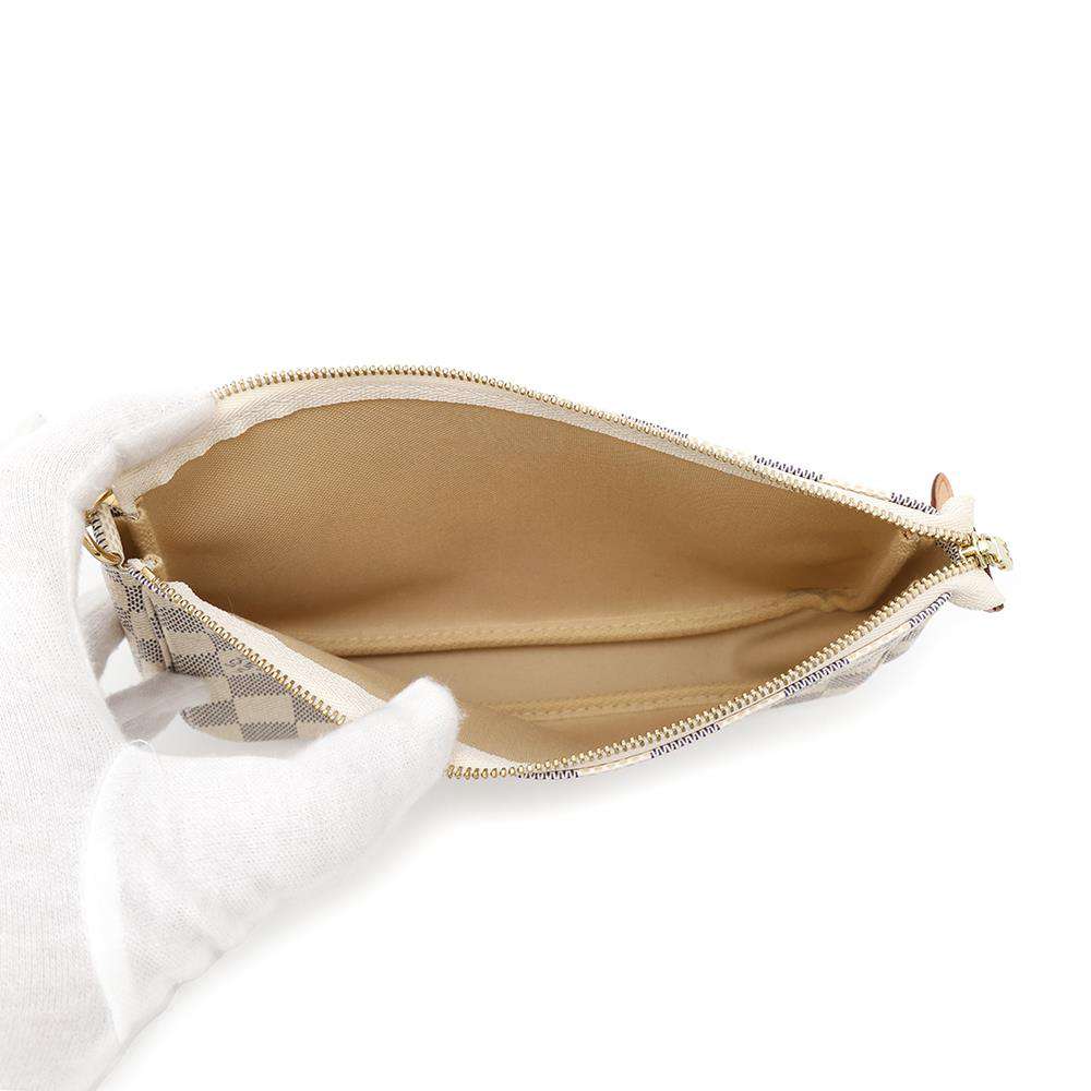 LOUIS VUITTON Pochette Accessoires BeigeN51986 Damier Azur