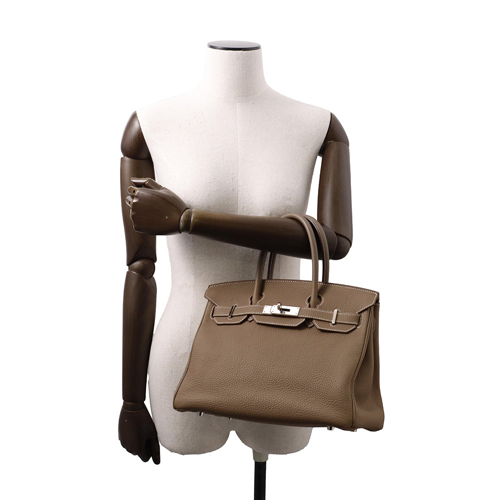 HERMES Birkin Etoupe Togo Leather Size 30