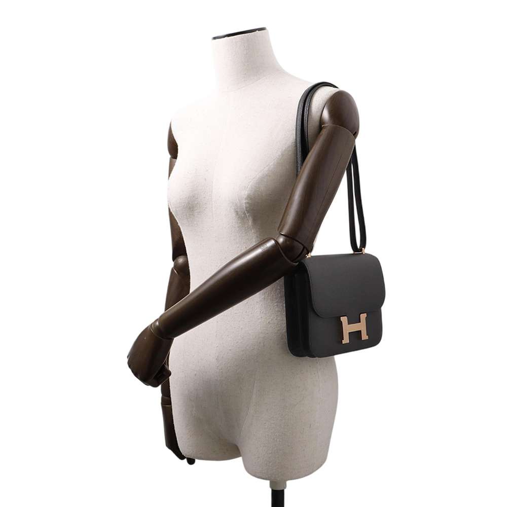 HERMES Constance3 Miroir Black Epsom Size Mini
