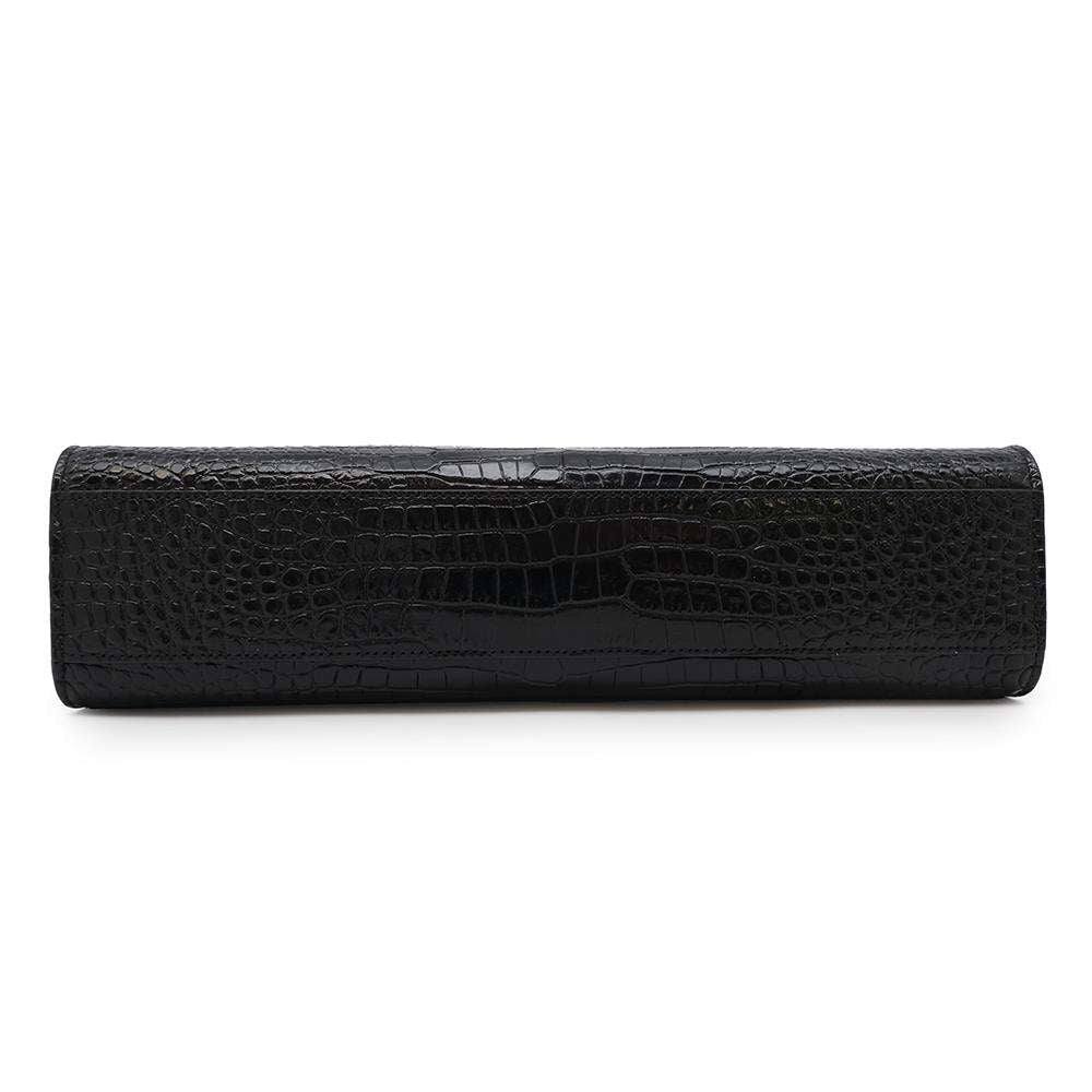 SAINT LAURENT PARIS Manhattan Black579271 Croco embossed leather