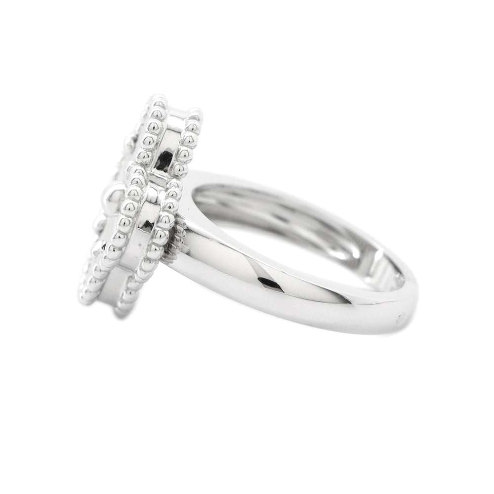 Van Cleef & Arpels Vintage Alhambra Ring Size 47/#7 SilverVCARP9XI47 18K White Gold