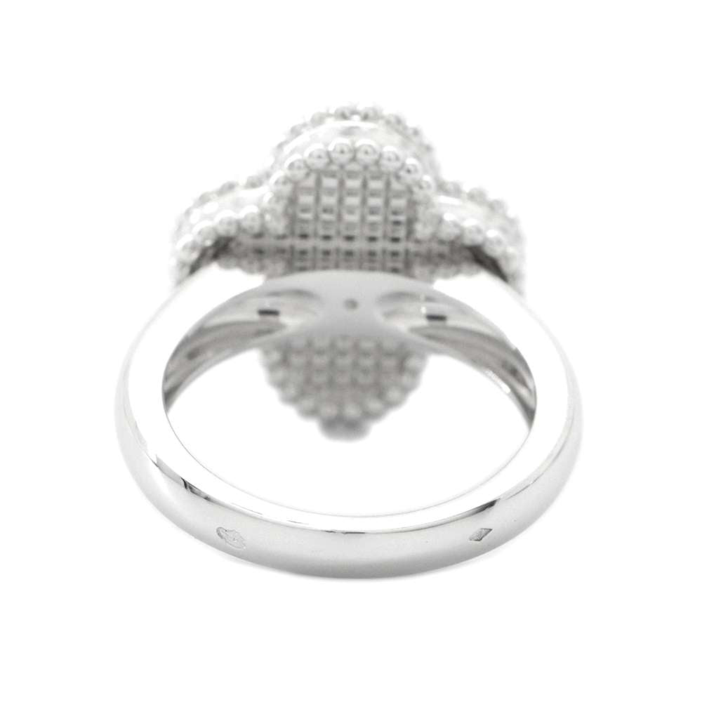 Van Cleef & Arpels Vintage Alhambra Ring Size 47/#7 SilverVCARP9XI47 18K White Gold