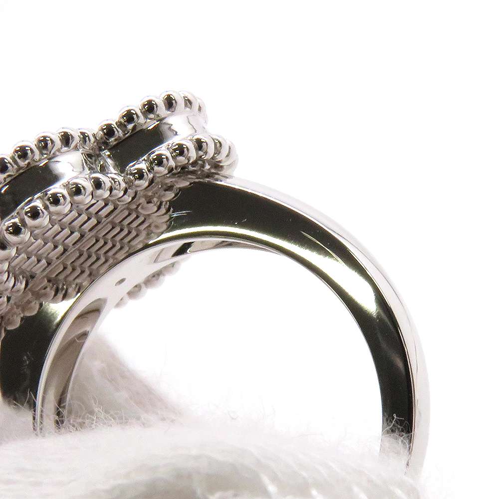 Van Cleef & Arpels Vintage Alhambra Ring Size 47/#7 SilverVCARP9XI47 18K White Gold