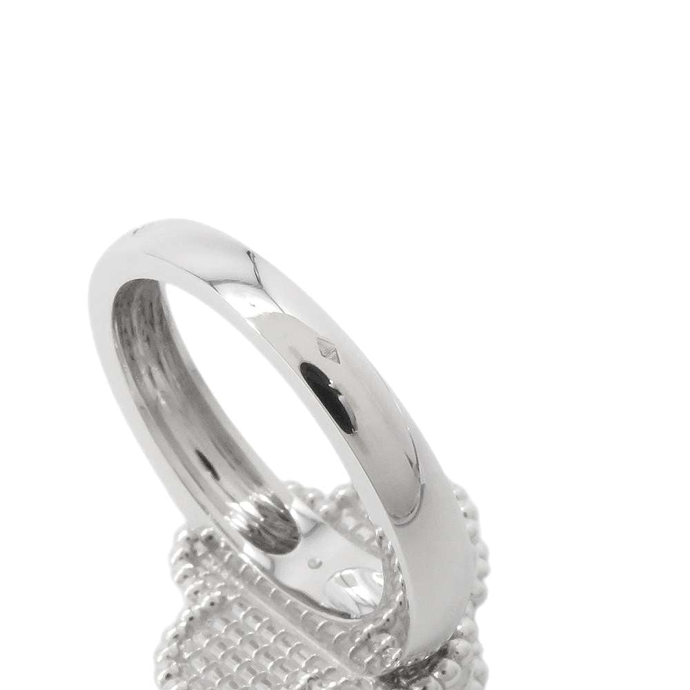Van Cleef & Arpels Vintage Alhambra Ring Size 47/#7 SilverVCARP9XI47 18K White Gold
