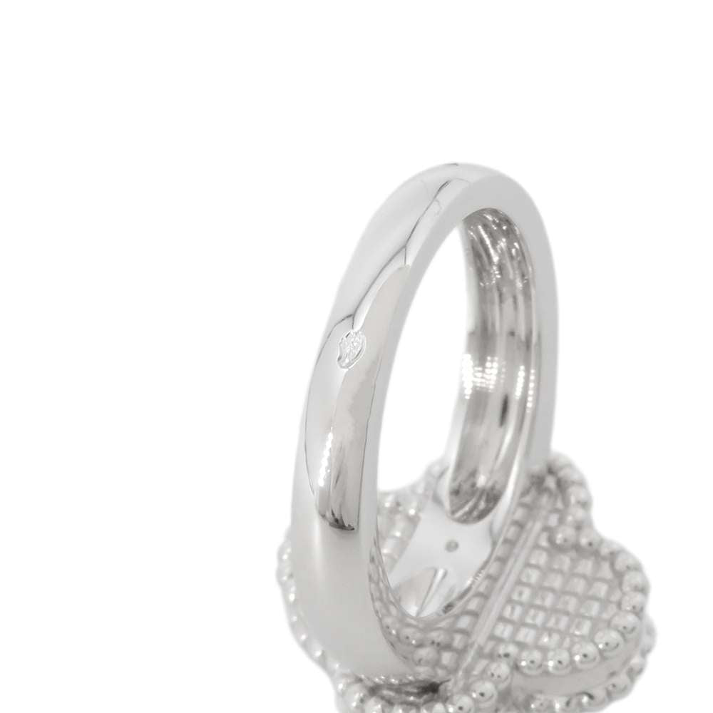 Van Cleef & Arpels Vintage Alhambra Ring Size 47/#7 SilverVCARP9XI47 18K White Gold