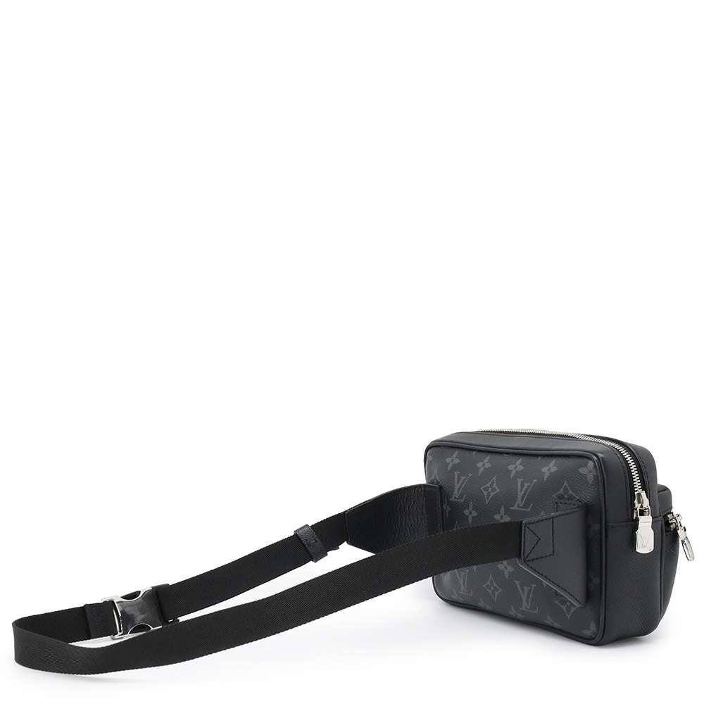 LOUIS VUITTON Bumbag / Outdoor NoirM30245 Taiga Leather Monogram Eclipse Size PM