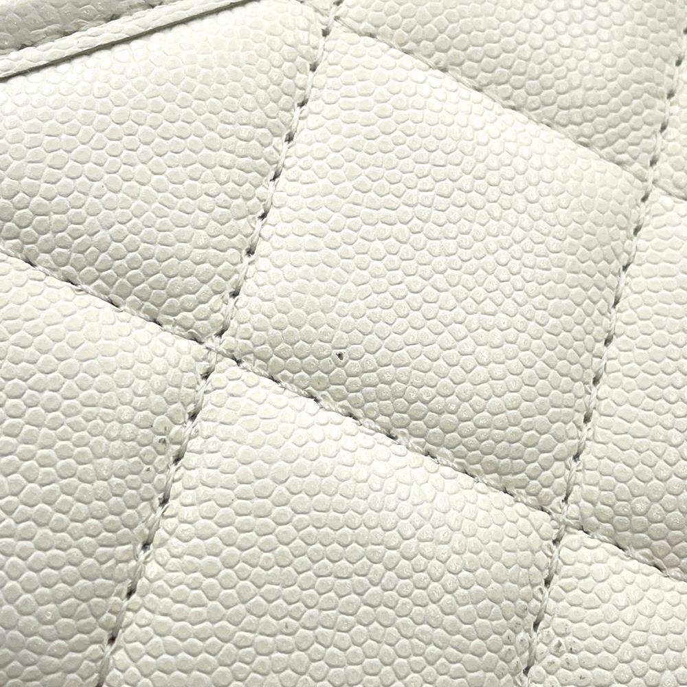 CHANEL Matelasse 2WAY ChainShoulder Bag WhiteAS3652 Caviar Leather