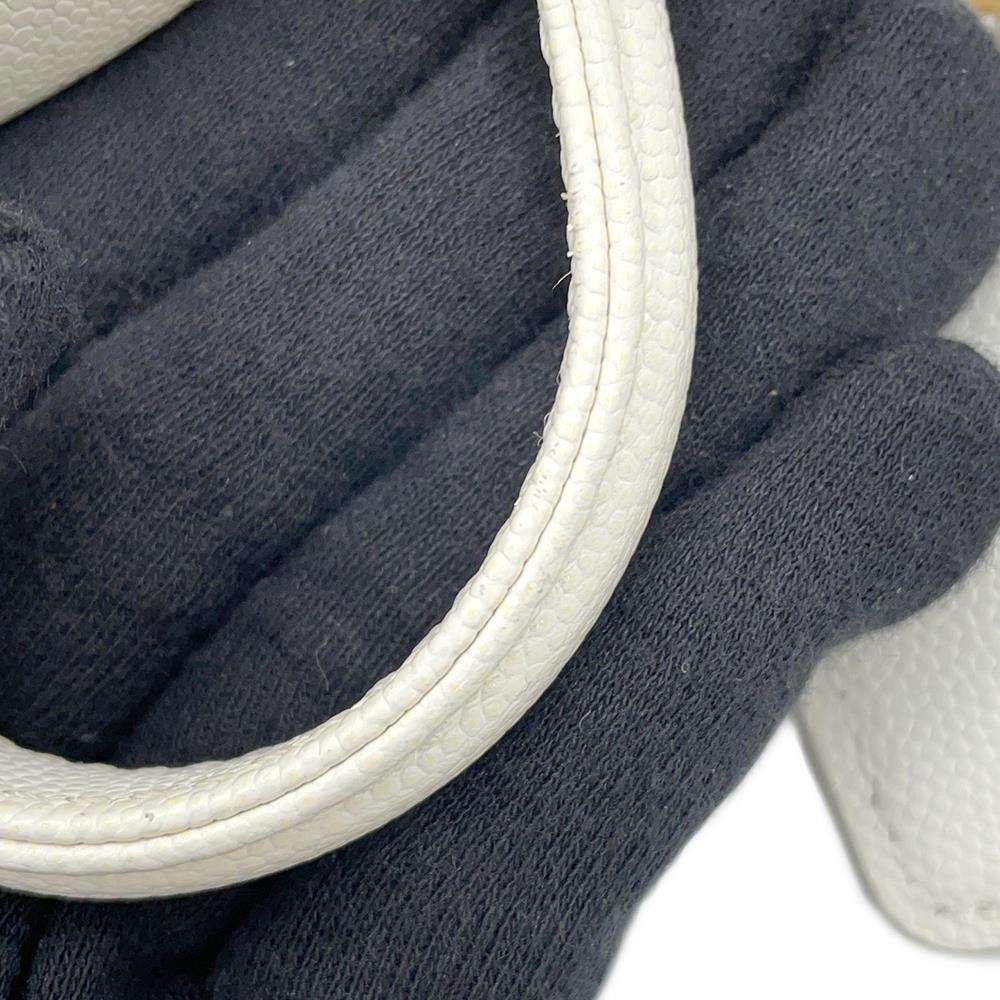 CHANEL Matelasse 2WAY ChainShoulder Bag WhiteAS3652 Caviar Leather