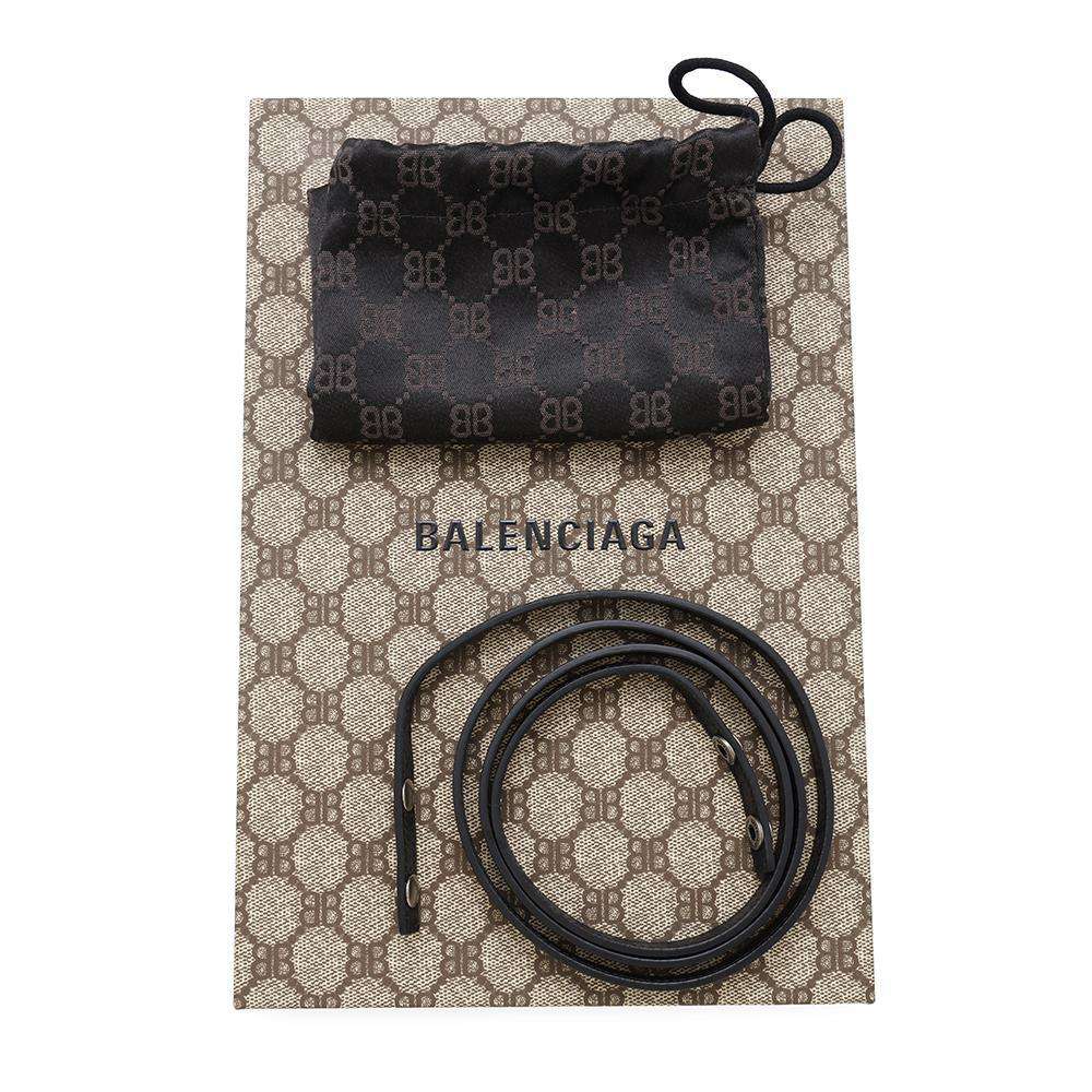 BALENCIAGA Gucci collaboration The Hacker Project phone pouch Black680130 Canvas Leather