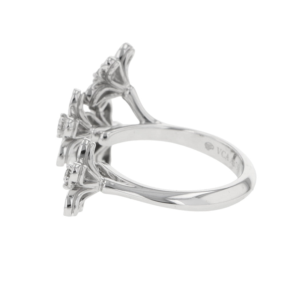 Van Cleef & Arpels Socrates Entre Le Door Ring Size 54/#14VCARB14554/VCARB14500 18K White Gold