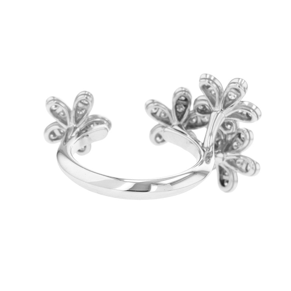 Van Cleef & Arpels Socrates Entre Le Door Ring Size 54/#14VCARB14554/VCARB14500 18K White Gold