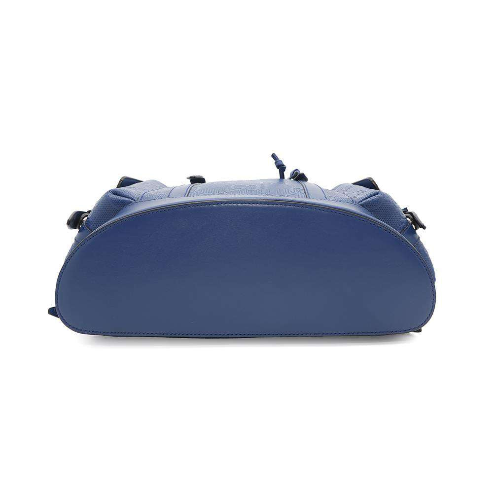 GUCCI GG Embossed Backpack Blue625770 Leather