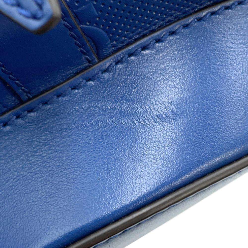 GUCCI GG Embossed Backpack Blue625770 Leather