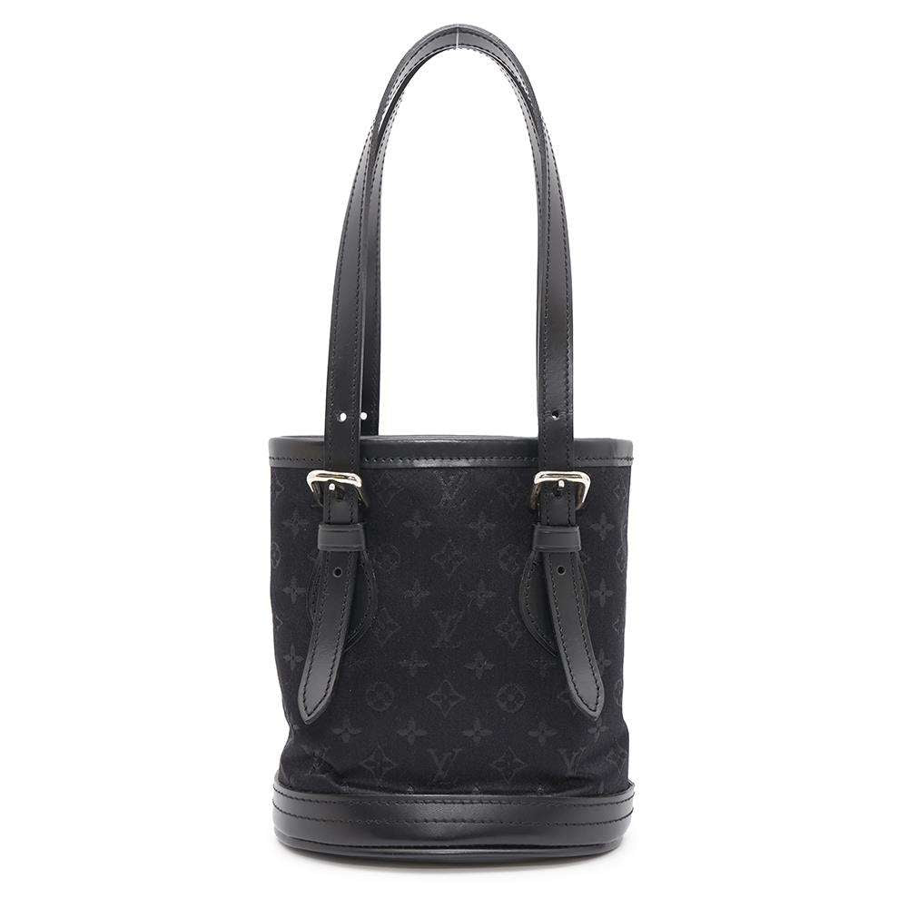 LOUIS VUITTON Little bucket NoirM92144 Monogram Satin