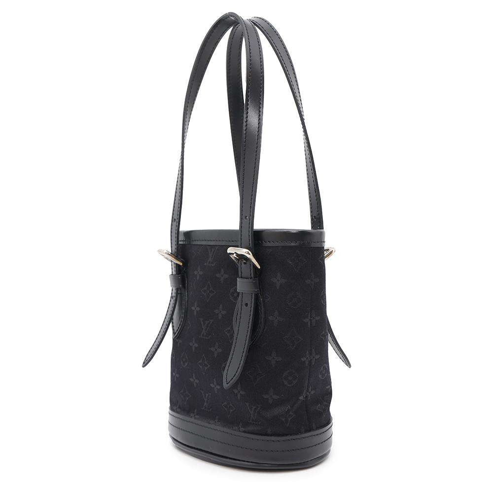 LOUIS VUITTON Little bucket NoirM92144 Monogram Satin