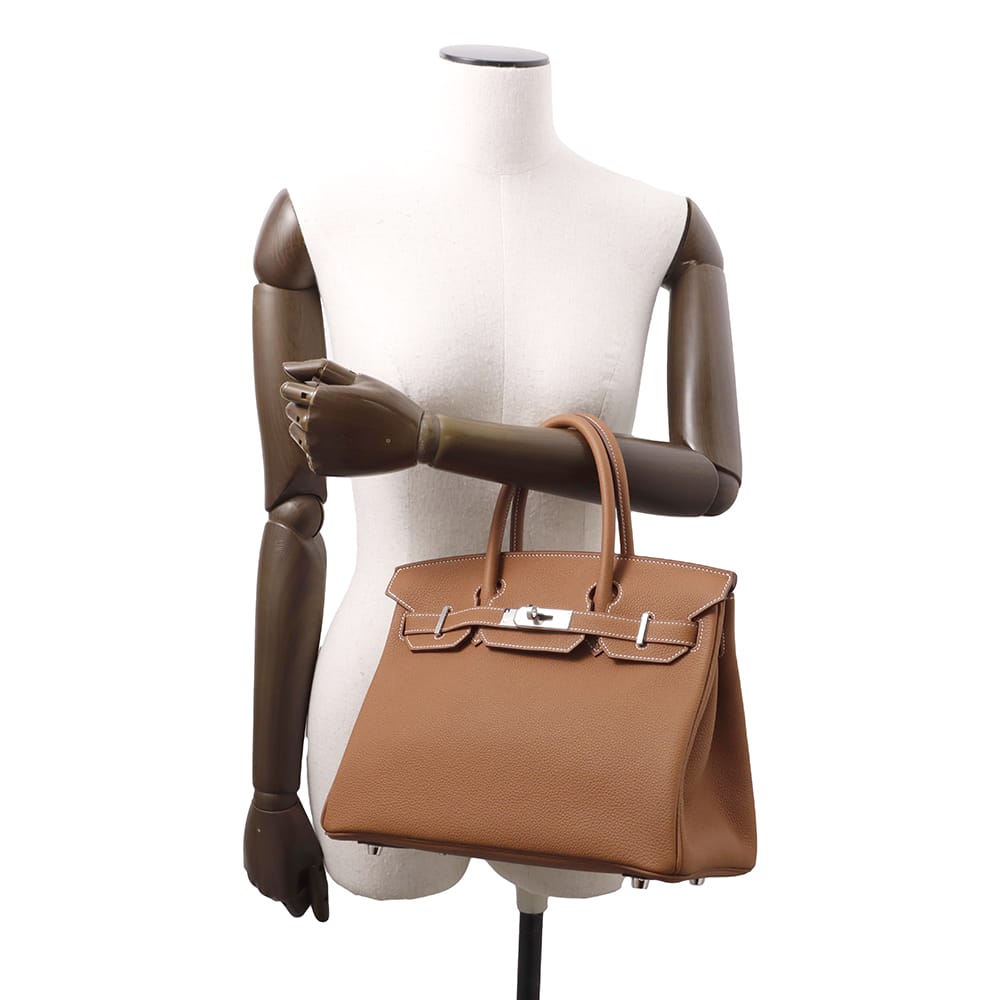 HERMES Birkin Gold Togo Leather Size 30