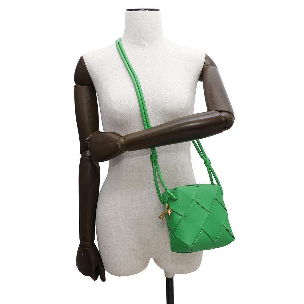 Bottega Veneta Mini Cassette Camera Bag Shoulder Bag Parakeet701915 Lambskin