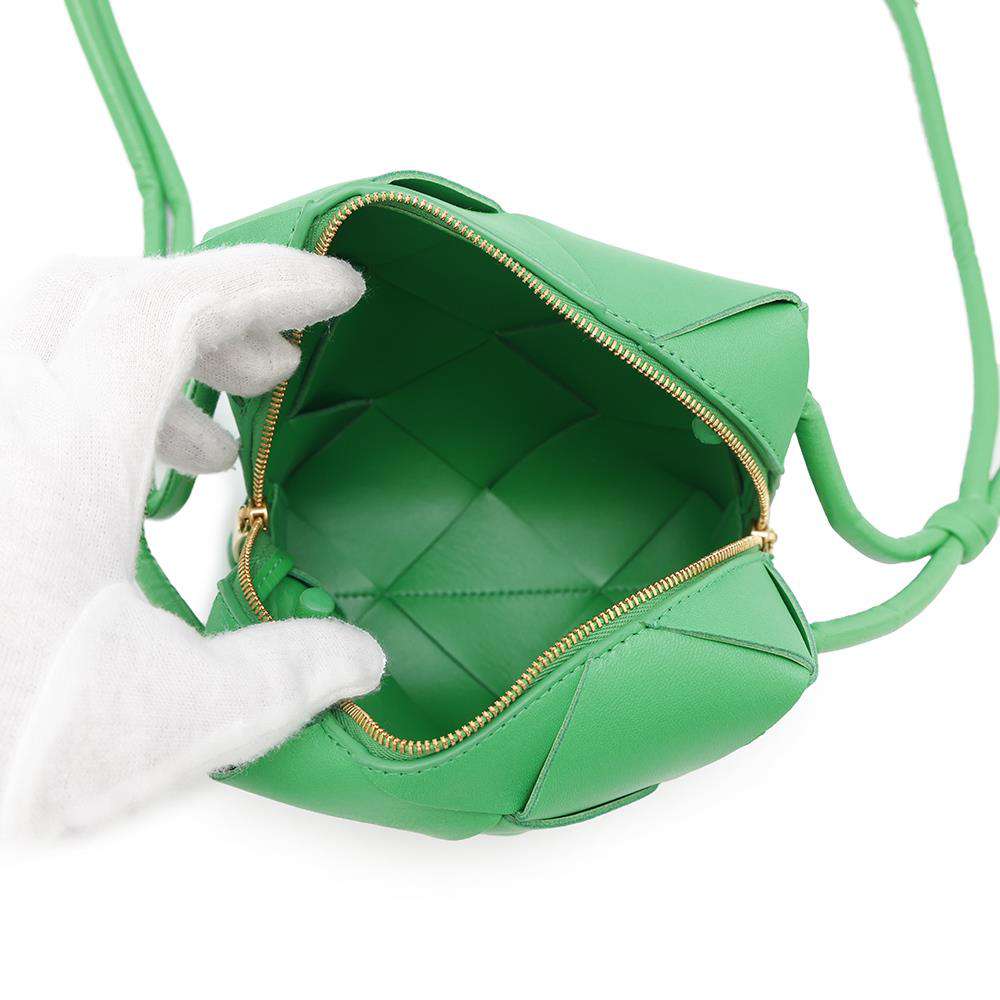 Bottega Veneta Mini Cassette Camera Bag Shoulder Bag Parakeet701915 Lambskin