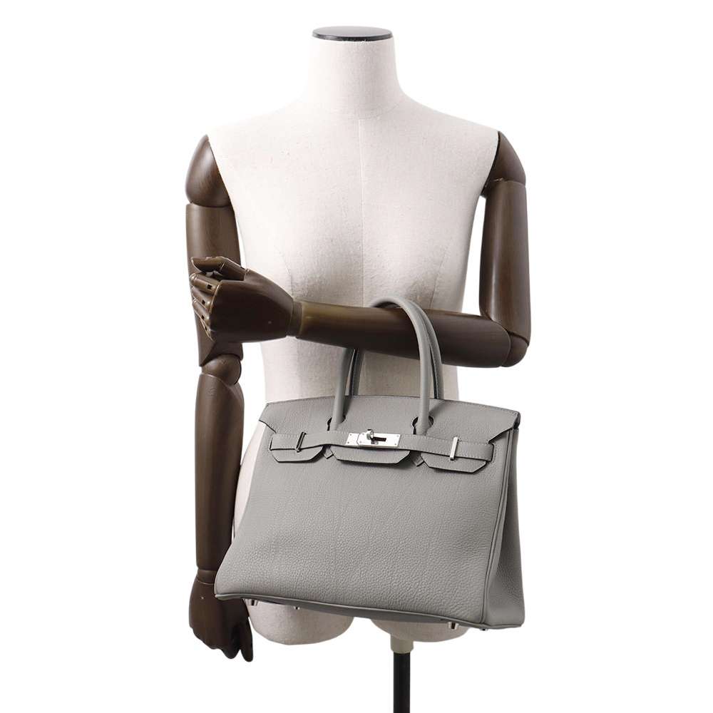 HERMES Birkin Gris Mouette Togo Leather Size 30