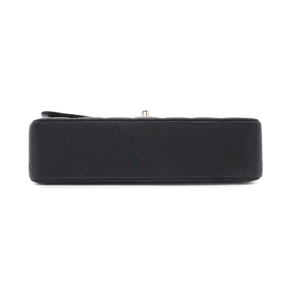 CHANEL Matelasse W flap ChainShoulder BlackA01112 Caviar Leather Size 25