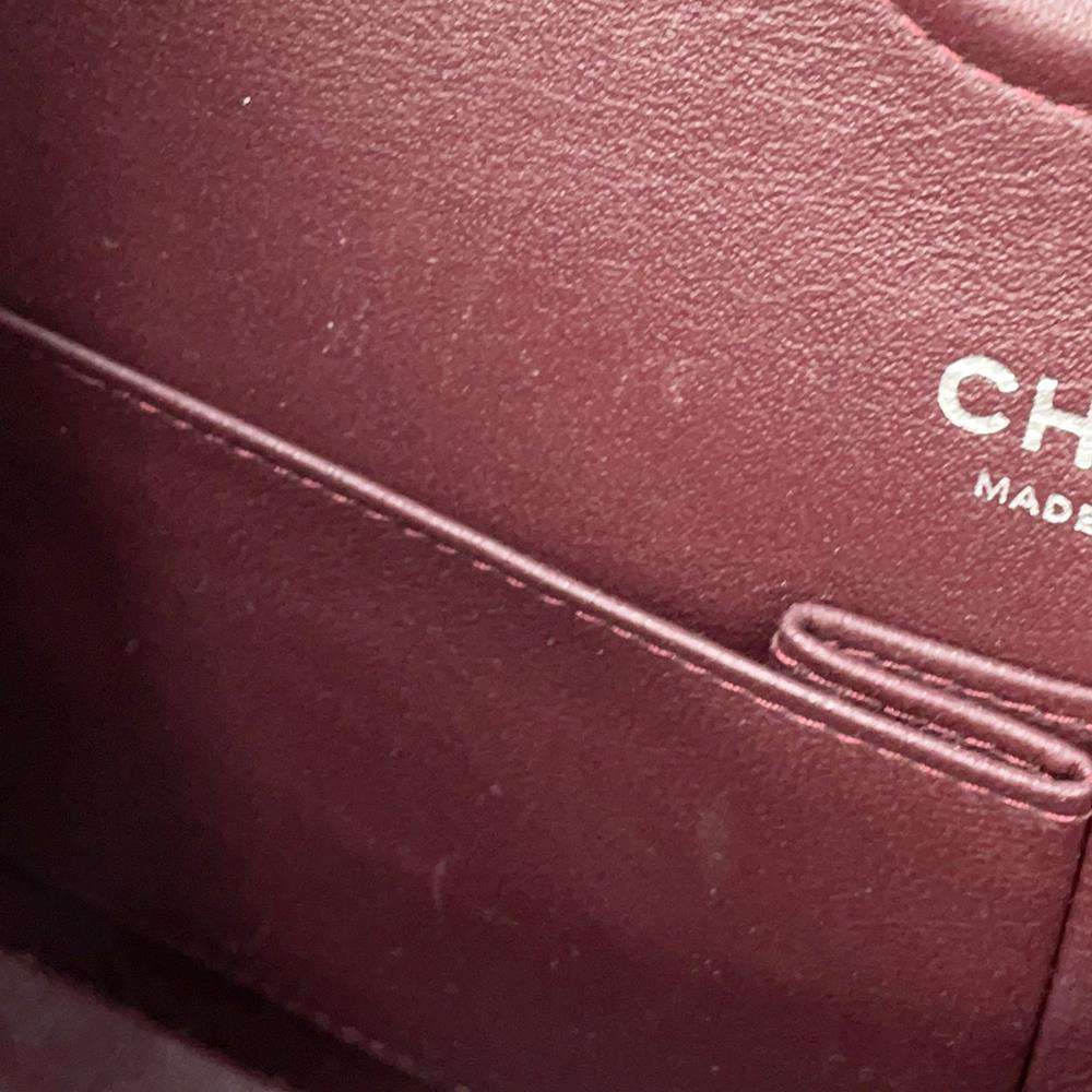 CHANEL Matelasse W flap ChainShoulder BlackA01112 Caviar Leather Size 25