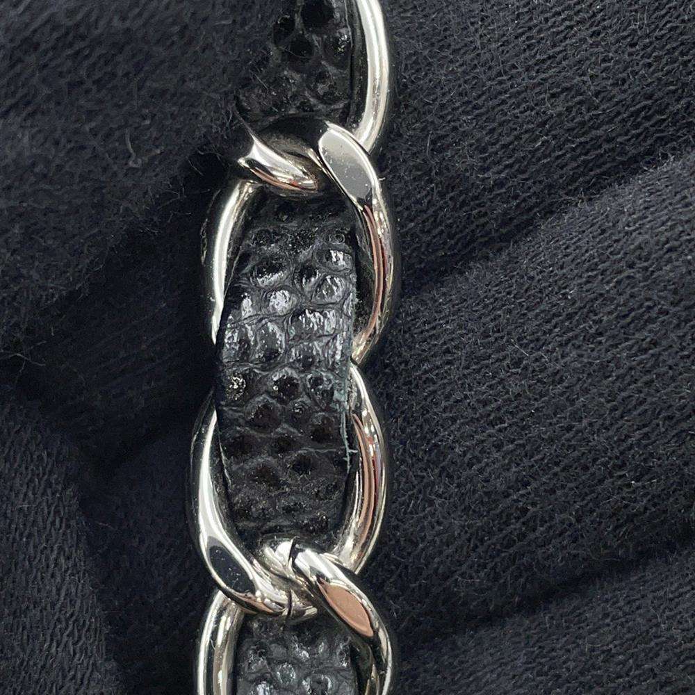 CHANEL Matelasse W flap ChainShoulder BlackA01112 Caviar Leather Size 25