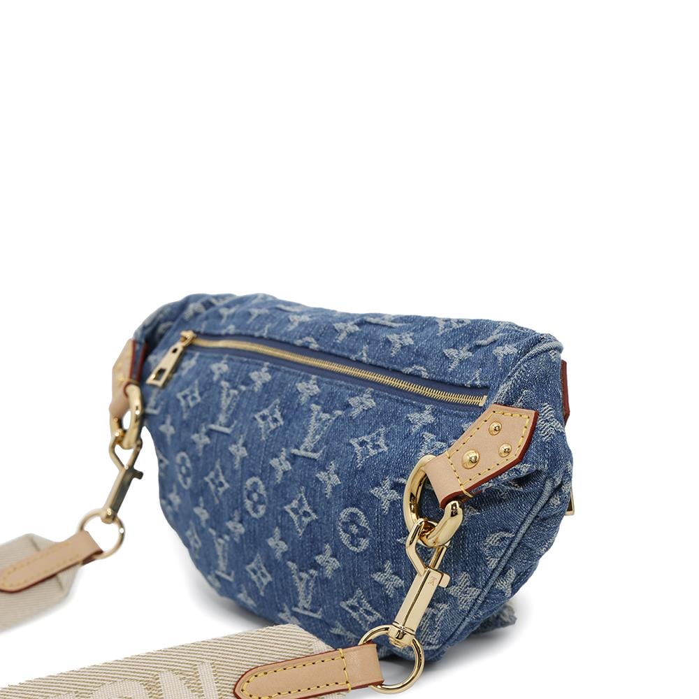 LOUIS VUITTON high rise Blue DenimM46837 Monogram Denim