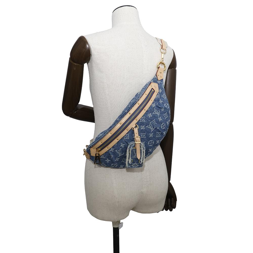 LOUIS VUITTON high rise Blue DenimM46837 Monogram Denim