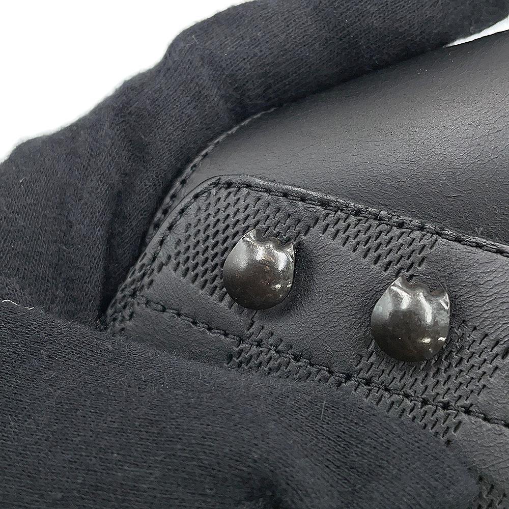 LOUIS VUITTON Tibetan line 2way lace-up boots Black Damier Infini Leather Fur Size 6 1/2