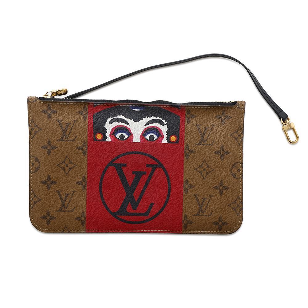 LOUIS VUITTON Neverfull_Daruma 2018 Japan Limited Edition Brown/MulticolorM43499 Monogram Kansai Yamamoto 2 Kola Gersquière Size MM