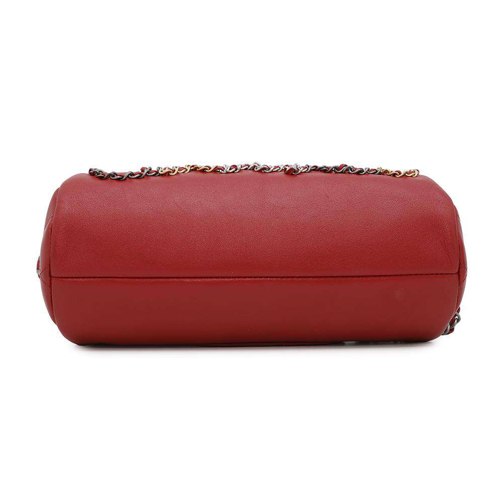 CHANEL Chain logo 2WAY Shoulder Bag RedAS1779 Leather