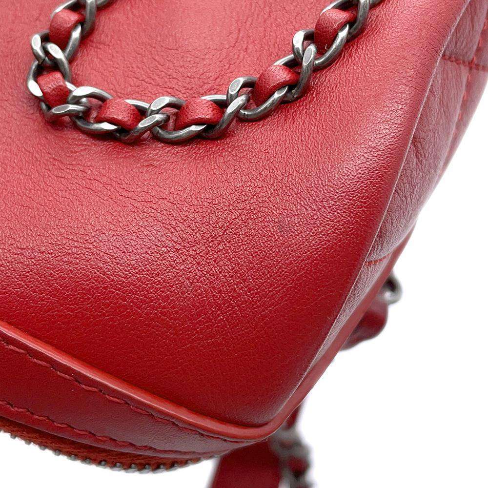 CHANEL Chain logo 2WAY Shoulder Bag RedAS1779 Leather