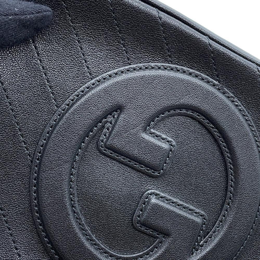 GUCCI Blondie Shoulder Bag Black742360 Leather Size Small