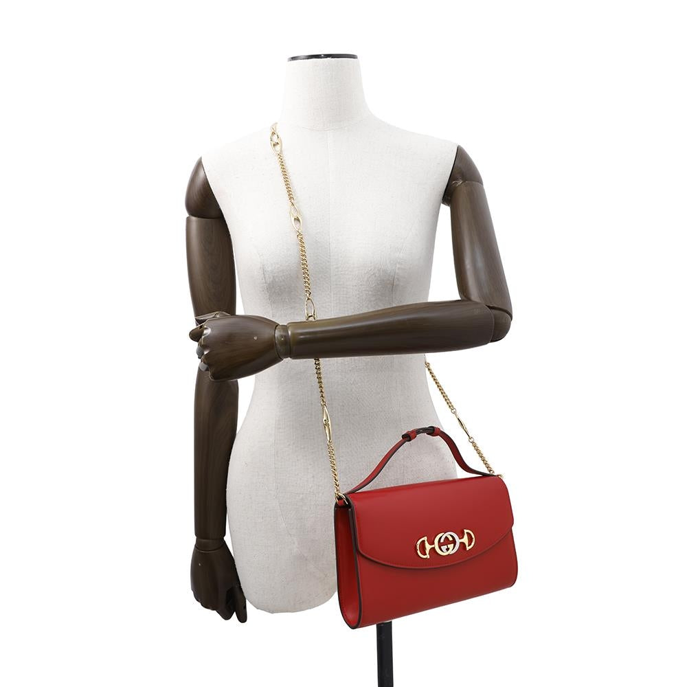 GUCCI Zumi ChainShoulder Red572375 Leather