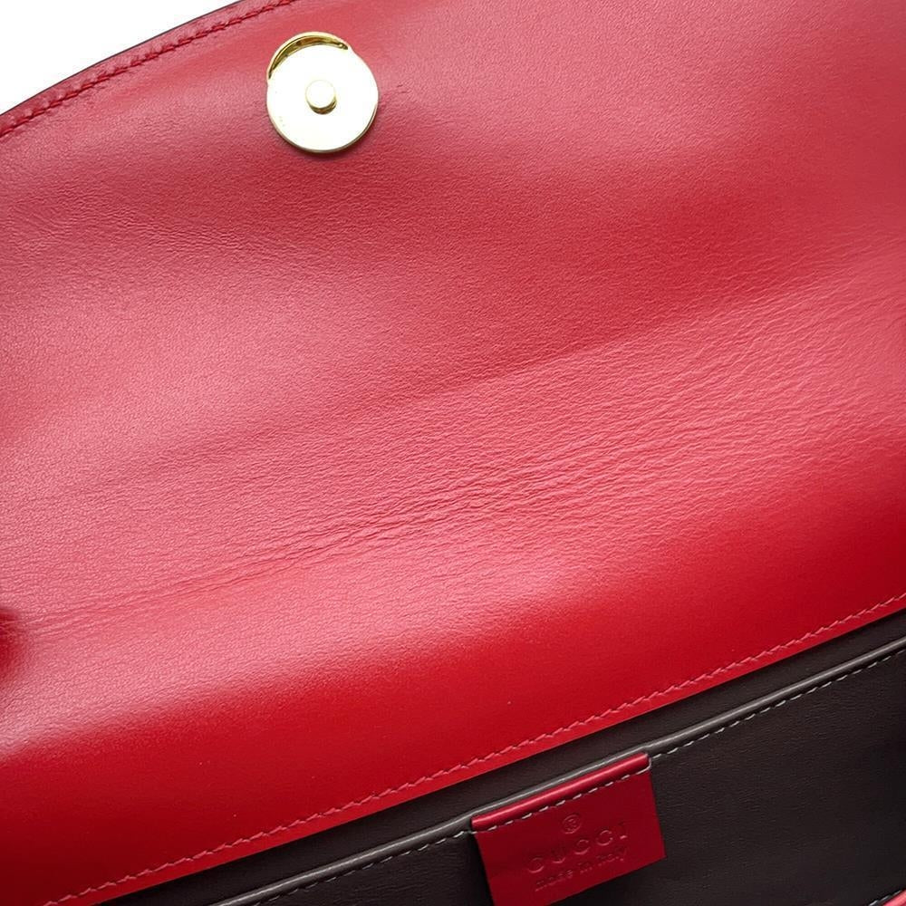 GUCCI Zumi ChainShoulder Red572375 Leather