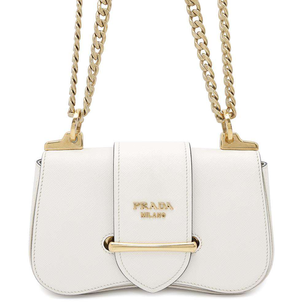PRADA Sydney 2WAYBag White1BD219 Leather