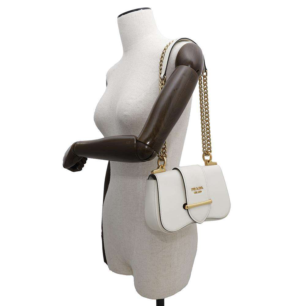PRADA Sydney 2WAYBag White1BD219 Leather
