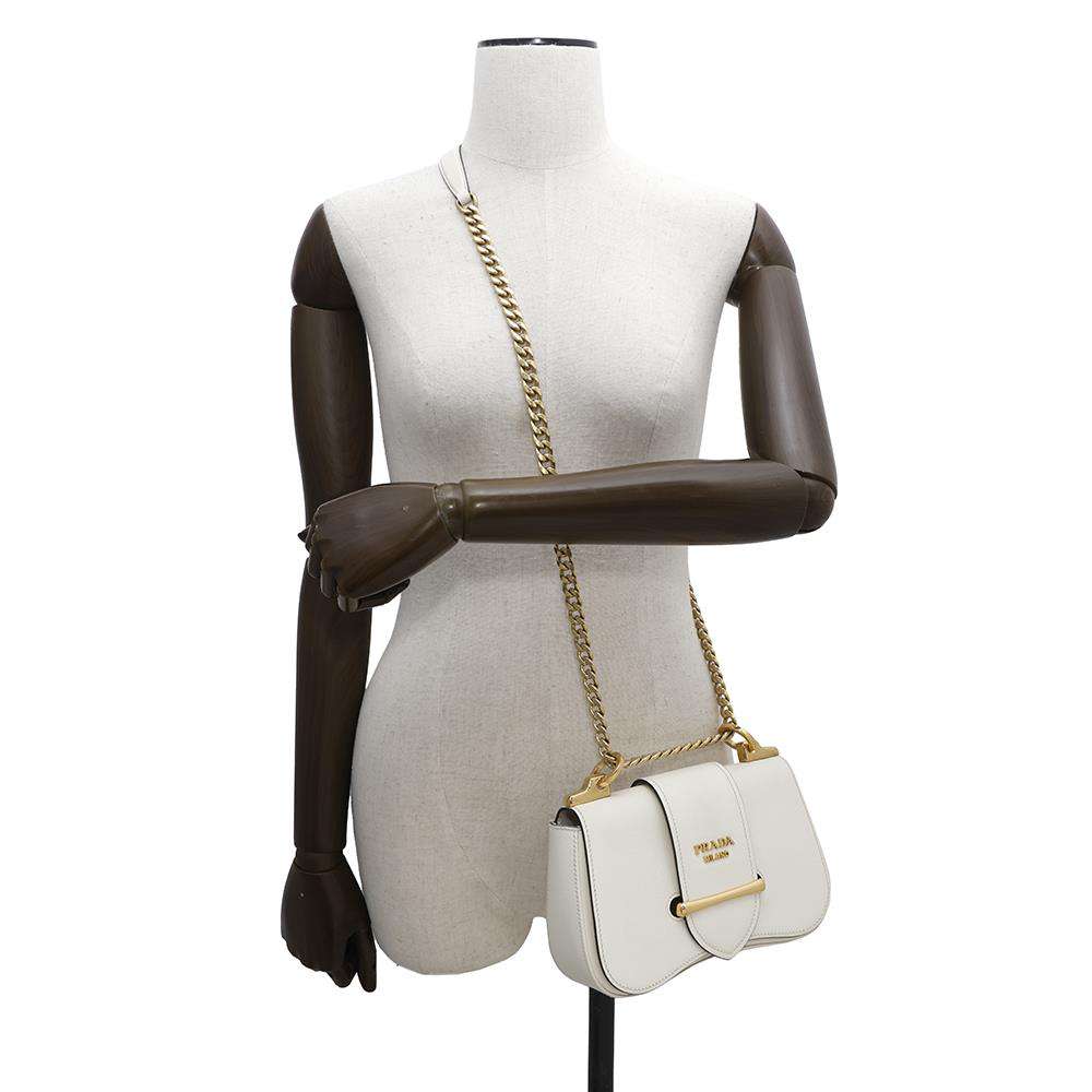PRADA Sydney 2WAYBag White1BD219 Leather
